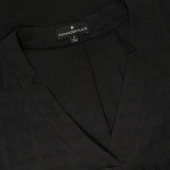 Pomander Place Black Carolina Caftan Cover Up Dress size S